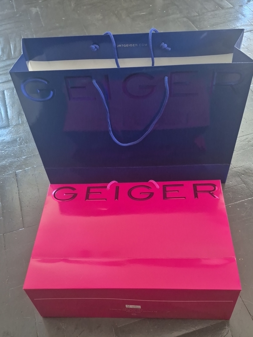 Kurt Geiger Pink & Purple Shopping Bags